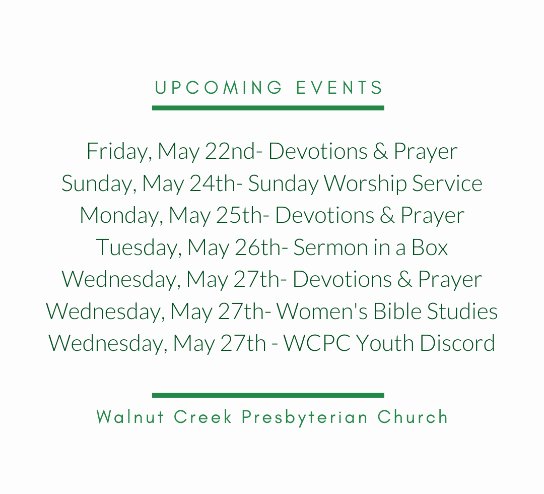 Upcoming Events – May 22